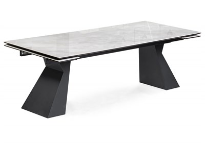 Керамический стол Денхольм 240(290)х100х75 rystal onyx bianco / черный 588037-mwdvl