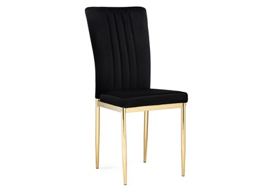 Стул на металлокаркасе Rek black / gold - комплект из 4 шт 15637-mwdvl