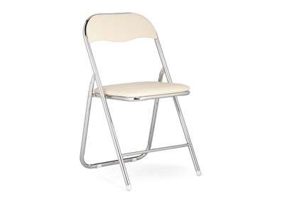 Стул на металлокаркасе Fold 1 складной beige / chrome - комплект из 6 шт 15481-mwdvl