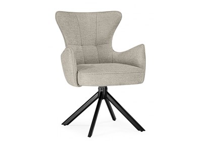 Стул на металлокаркасе Atlanta beige / black - комплект из 2 шт 15831-mwdvl