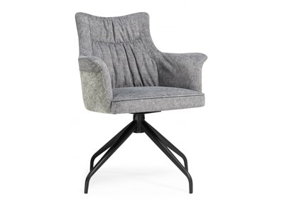 Стул на металлокаркасе Kaser 360 крутящийся grey / black - комплект из 2 шт 15841-mwdvl