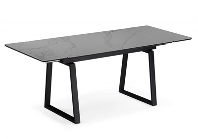 Керамический стол Джек 140(200)х80 серый мрамор larka grey / черный 612901-mwdvl