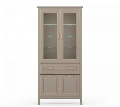 Шкаф-витрина Классик REG2W2D1S с подсветкой 21310-blBRWl