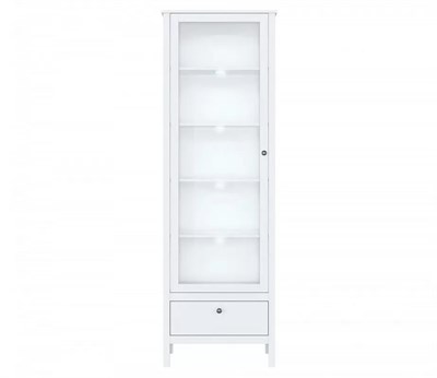 Шкаф-витрина Ева (Хельга) REG1W1S/65 с подсветкой белый BRW70003903-blBRWl