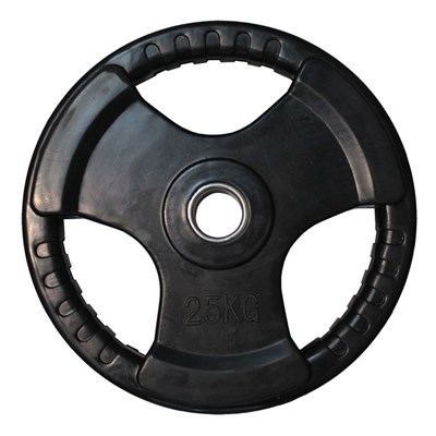 Диск обрезиненный (три хвата, черный) D51 мм PROFI-FIT 25 кг арт-eateqlnluw8b-tmzspr
