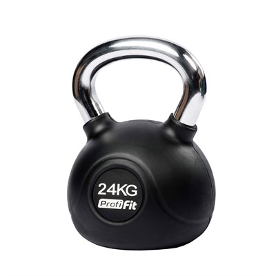 Гиря обрезиненная с хромированной ручкой PROFI-FIT 24 кг арт-nfxipvitq8ta-tmzspr