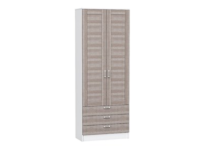 Шкаф двухстворчатый Стиль ШК-803 с ящиками Белый, Cappuccino Veralinga sppr5VVTtoAR59874