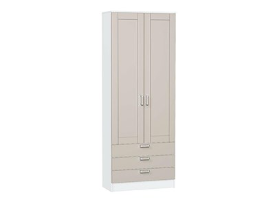 Шкаф двухстворчатый Стиль ШК-803 с ящиками Белый, Cream Silk, Лофт sppr5VVTtoAR74496