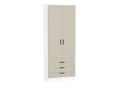 Шкаф двухстворчатый Стиль ШК-803 с ящиками Белый, Cream Silk, Фрейм sppr5VVTtoAR74494