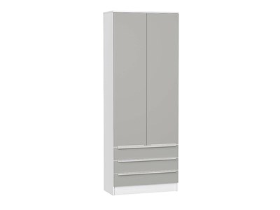 Шкаф двухстворчатый Стиль ШК-803 с ящиками Белый, Silky Light Grey sppr5VVTtoAR68718