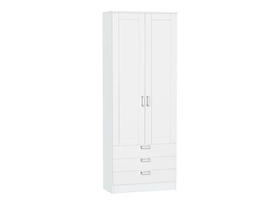 Шкаф двухстворчатый Стиль ШК-803 с ящиками Белый, White Silk, Лофт sppr5VVTtoAR74514