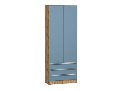 Шкаф двухстворчатый Стиль ШК-803 с ящиками Дуб Вотан, Silky Blue sppr5VVTtoAR63275