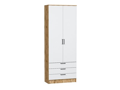 Шкаф двухстворчатый Стиль ШК-803 с ящиками Дуб Вотан, White In 2S sppr5VVTtoAR63251