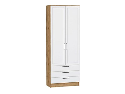 Шкаф двухстворчатый Стиль ШК-803 с ящиками Дуб Вотан, White Silkwood sppr5VVTtoAR74542