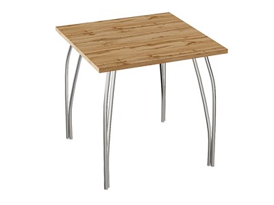 Стол обеденный квадратный TLC-1.2 (OC-11), столешница ЛДСП  Wotan Oak 2S, каркас Сталь  Aluminum Gloss,  742*750*750 sppr5VVTtoAR77513