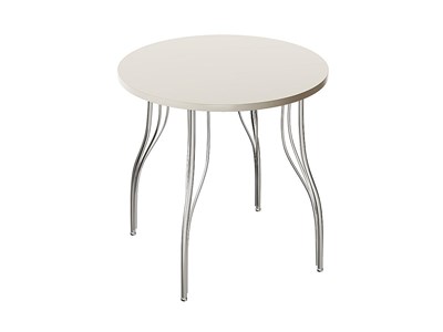 Стол обеденный круглый TLC-2.2 (ОС-12), столешница ЛДСП  Cashmere In 2S, каркас Сталь  Aluminum Gloss,  742*750*750 sppr5VVTtoAR77508