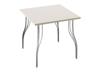 Стол обеденный квадратный TLC-1.2 (OC-12), столешница ЛДСП  Cashmere In 2S, каркас Сталь  Aluminum Gloss,  742*750*750 sppr5VVTtoAR77515