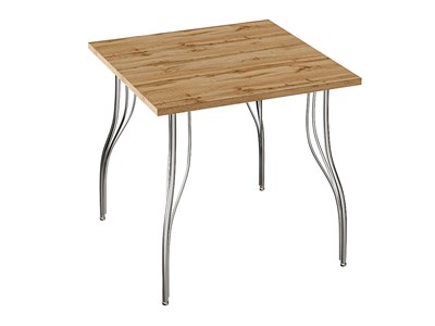 Стол обеденный квадратный TLC-1.2 (OC-12), столешница ЛДСП  Wotan Oak 2S, каркас Сталь  Aluminum Gloss,  742*750*750 sppr5VVTtoAR77516
