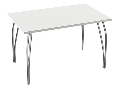 Стол обеденный прямоугольный TLC-1.2 (ОС-11), столешница ЛДСП  White In 2S, каркас Сталь  Aluminum Gloss,  742*1200*750 sppr5VVTtoAR72083