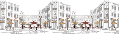 Фартук для кухни «Уличное кафе»,  ХДФ с у/ф печатью  ,    ,  610*2440*3 sppr5VVTtoAR122-0032 (29373)