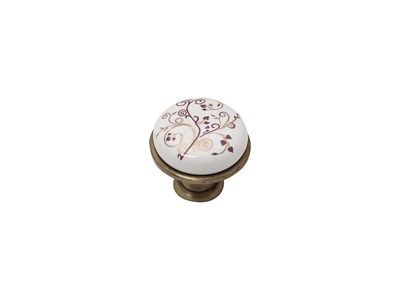 Ручка кнопка мебельная KF01-04,  ЦАМ/Керамика,        27*25 sppr5VVTtoAR086-0583 (23351)