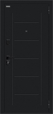 Дверь входная  205*96 Bravo R Борн/SBlack, Букле черное/Cappuccino Melinga, Правое sp2510BR_033-2545