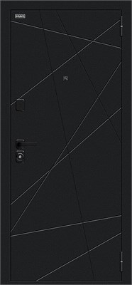 Дверь входная  205*96 Bravo R Граффити-5/SBlack, Букле черное/Snow Art, Левое sp2510BR_033-2563