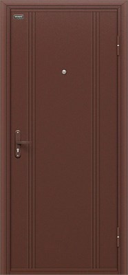 Дверь входная уличная от -25 до +40  гр С, 205*98 Bravo  Door Out 101, Антик Медь/Антик Медь, Левое sp2510BR_033-0296