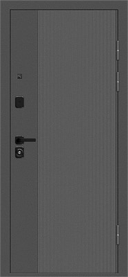 Дверь входная 205*96 Bravo  Optim Z-2 Классика, Букле графит/Белый, Правое sp2510BR_033-2521