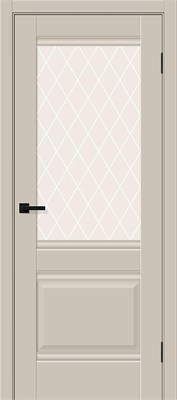 Межкомнатная дверь 200*80, Прима-3, Cream Silk / White Сrystal , ПЭТ sp2510BR_169-0331