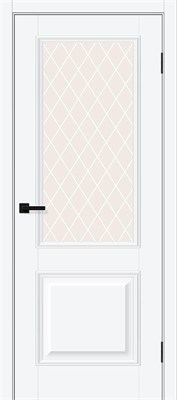 Межкомнатная дверь 200*70, Классик-13, White Silk / White Сrystal , ПЭТ sp2510BR_169-0150