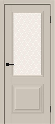Межкомнатная дверь 200*90, Классик-13, Cream Silk / White Сrystal , ПЭТ sp2510BR_169-0531