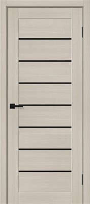 Межкомнатная дверь 200*80, Браво-22, Cream Melinga / Black Shine , Эко Шпон sp2510BR_153-7552