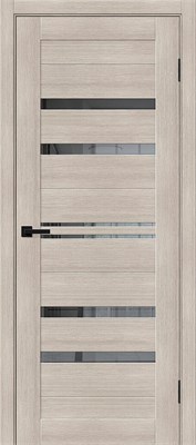 Межкомнатная дверь 200*90, Браво-30, Cappuccino Melinga / Mirox Grey , Эко Шпон sp2510BR_153-1251