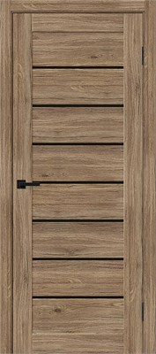 Межкомнатная дверь 200*90, Браво-22, Original Oak / Black Shine , Эко Шпон sp2510BR_153-4387