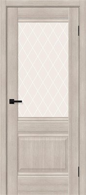 Межкомнатная дверь 200*70, Прима-3, Cappuccino Melinga / White Сrystal , Эко Шпон sp2510BR_153-1181