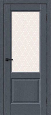 Межкомнатная дверь 200*80, Неоклассик-33, Stormy Wood / White Сrystal , Эко Шпон sp2510BR_153-1651