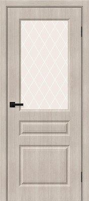 Межкомнатная дверь 200*70, Скинни-15, Cappuccino Melinga / White Сrystal , Эко Шпон sp2510BR_153-7475