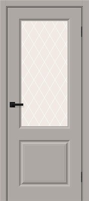 Межкомнатная дверь 200*70, Скинни-13, Grey Pro / White Сrystal , Винил sp2510BR_146-1789
