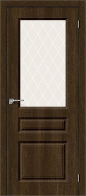 Межкомнатная дверь 200*60, Скинни-15, Dark Barnwood / White Сrystal , Винил sp2510BR_146-0219