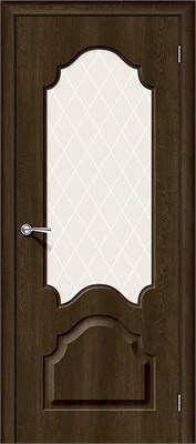 Межкомнатная дверь 200*60, Скинни-33, Dark Barnwood / White Сrystal , Винил sp2510BR_146-0435