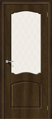Межкомнатная дверь 200*90, Альфа-2, Dark Barnwood / White Сrystal , Винил sp2510BR_146-0230