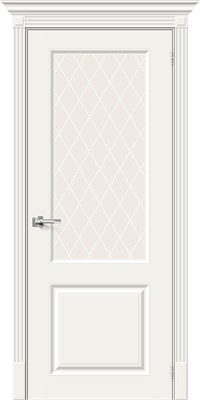 Межкомнатная дверь 200*90, Скинни-13, Whitey / White Сrystal , Эмаль sp2510BR_013-0322