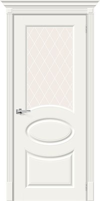 Межкомнатная дверь 200*70, Скинни-21, Whitey / White Сrystal , Эмаль sp2510BR_013-0256
