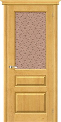 Межкомнатная дверь 200*90, М5, Т-04 (Медовый) / Кристалл , Массив sp2510BR_165-0265
