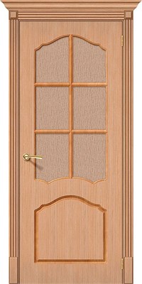 Межкомнатная дверь 200*60, Каролина, Ф-05 (Дуб) / Риф. , Шпон sp2510BR_003-0765