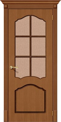 Межкомнатная дверь 200*90, Каролина, Ф-11 (Орех) / Риф. , Шпон sp2510BR_003-0124