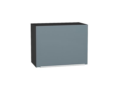 Шкаф верхний горизонтальный Фьюжн Graphite, Silky Blue, 460, 600 В*Ш*Г 458*600*318, фасад МДФ  Silky Blue, корпус  Graphite ms2510VVT_57221
