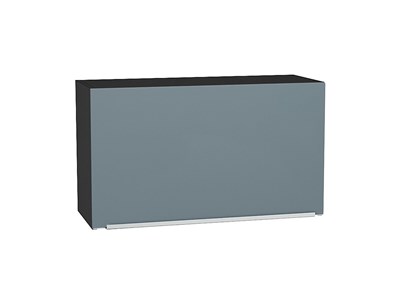 Шкаф верхний горизонтальный Фьюжн Graphite, Silky Blue, 460, 800 В*Ш*Г 458*800*318, фасад МДФ  Silky Blue, корпус  Graphite ms2510VVT_57222