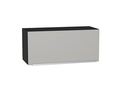 Шкаф верхний горизонтальный Фьюжн Graphite, Silky Light Grey, 360, 800 В*Ш*Г 358*800*320, фасад МДФ  Silky Light Grey, корпус  Graphite ms2510VVT_66564